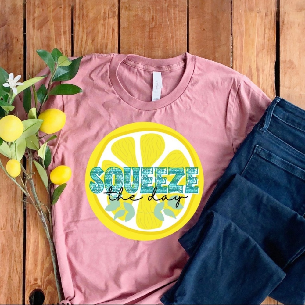Lemon 🍋 Squeeze The Day Tshirt Bella Canvas 2XL-4XL